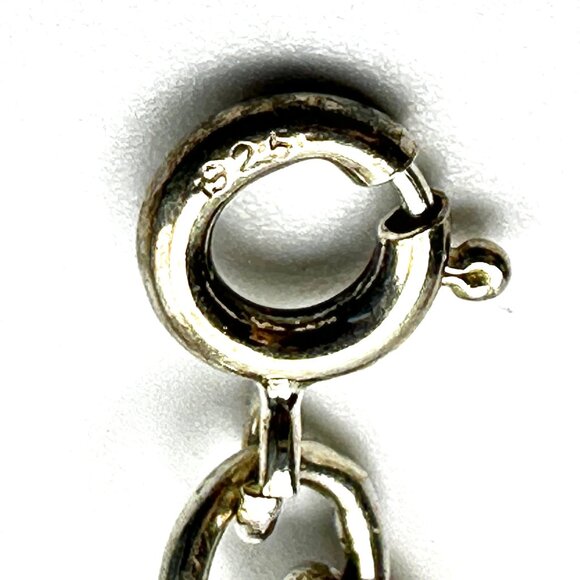 Vintage DBJ Marcasite Sterling Silver Link Bracelet — Art Deco Revival— NOS - Picture 6 of 11